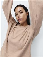 Ribbed Crew Neck Long Sleeve Pyjama Top