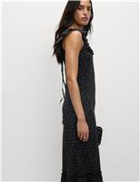 Floral Ruffle Midi Tiered Dress