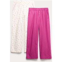 2pk Pure Cotton Printed Pyjama Bottoms