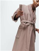 Pure Cotton Waffle Towelling Dressing Gown