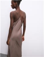 Satin Strappy Long Chemise