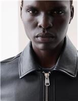 Leather Harrington Jacket