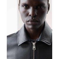 Leather Harrington Jacket