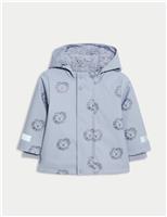 Lion Print Borg Lined Raincoat (3 Mths-3 Yrs)