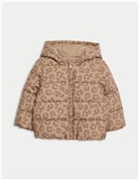 Animal Print Lightweight Padded Coat (0-3 Yrs)