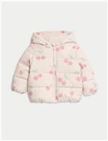 Cherry Padded Hooded Lightweight Coat (0-3 Yrs)