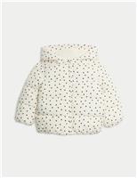 Spotted Padded Hooded Lightweight Coat (0-3 Yrs)