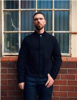 Cotton Rich Zip Up Overshirt