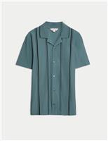 Cotton Rich Striped Revere Polo Shirt