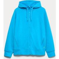 Cotton Rich Zip Up Relaxed Hoodie