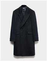 Cashmere and Italian Wool Blend Revere Coat