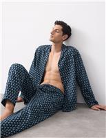 Cotton Rich Geometric Print Pyjama Top