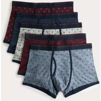 5pk Cotton Stretch Cool & Fresh Stag Print Trunks