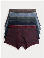 5pk Cotton Stretch Tile Print Trunks