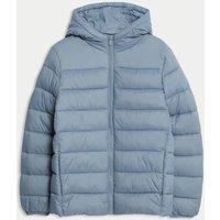 M&S Stormwear Lightweight Padded Coat (2-16 Yrs) Light Steel Blue