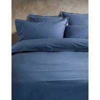 M&S X Fired Earth Washed Cotton Duvet Cover Carbon Blue