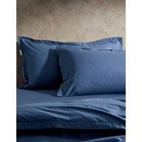 M&S X Fired Earth 2 Pack Washed Cotton Oxford Pillowcases Carbon Blue