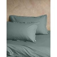 M&S X Fired Earth 2 Pack Washed Cotton Oxford Pillowcases Storm