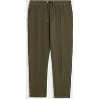 Cotton Rich Pintuck Straight Leg Joggers