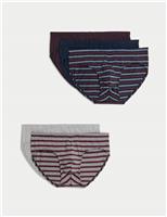 5pk Pure Cotton Cool & Fresh Striped Slips