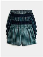 5pk Pure Cotton StayNew Woven Boxers