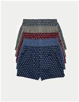 5pk Pure Cotton Highland Cow Woven Boxers