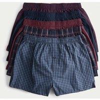 5pk Pure Cotton Checked Woven Boxers