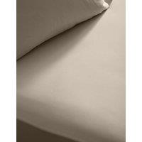 M&S X Fired Earth Washed Cotton Extra Deep Fitted Sheet Malm