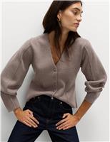 V-Neck Waisted Slim Fit Cardigan