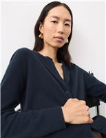 Pure Cashmere Crew Neck Relaxed Cardigan