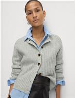Cloud-Yarn Textured Crew Neck Cardigan