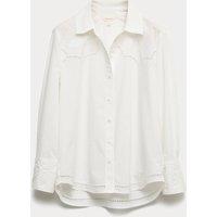 Pure Cotton Floral Embroidered Shirt