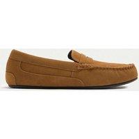 M&S Suede Moccasin Slippers with Freshfeet Tan