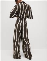 Printed Wide Leg Trousers