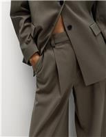 Pleated Wide Leg Trousers