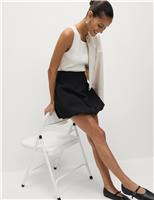 Jacquard Mini Bubble Hem Skirt