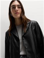 Cracked Single Breasted Blazer Coat