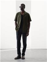 Pure Cotton Textured Jersey Oxford Shirt