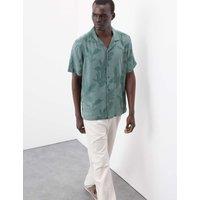 Regular Fit Short Sleeve Cuban Collar Shirt