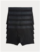 5 Pack Cotton Rich Ribbed Stretch Trunks