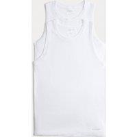 Autograph 2 Pack Cotton Rich Ribbed Sleeveless Vests White