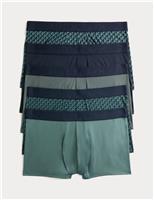 5pk Microskin Geometric Print Hipsters