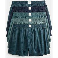 Autograph 5 Pack Supima Cotton Rich Woven Boxers Teal Mix