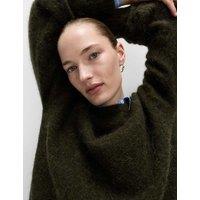 Alpaca Blend Textured Relaxed Jumper
