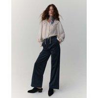 Pure Cotton Cord Wide Leg Trousers