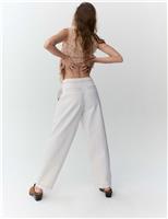 High Waisted Barrel Trousers
