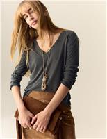 Modal Rich V-Neck Top