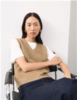 Merino Wool Rich Knitted Vest with Cashmere