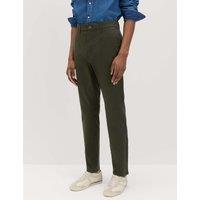 M&S Slim Fit Cotton Rich Stretch Chinos Dark Khaki