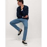 M&S Slim Fit Cotton Rich Stretch Chinos Air Force Blue
